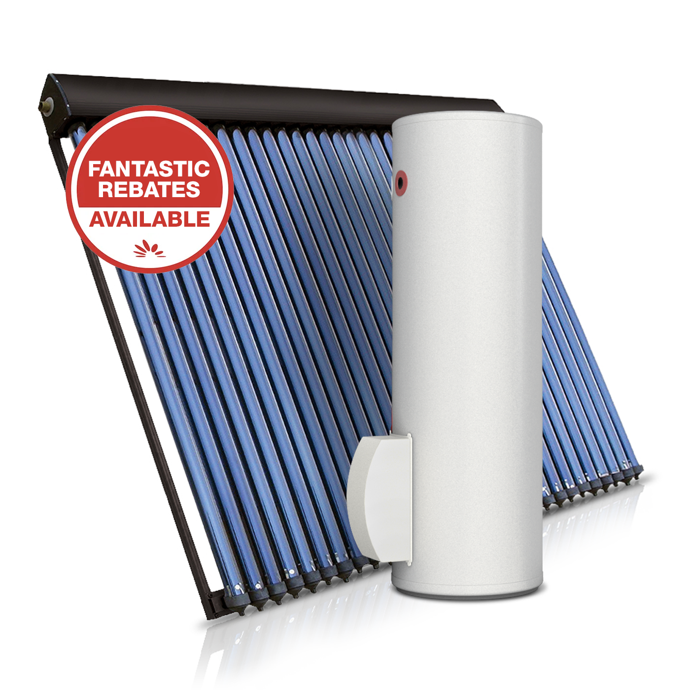 SPLITLINE 300L System with 30 Evacuated Tubes Electric Boost