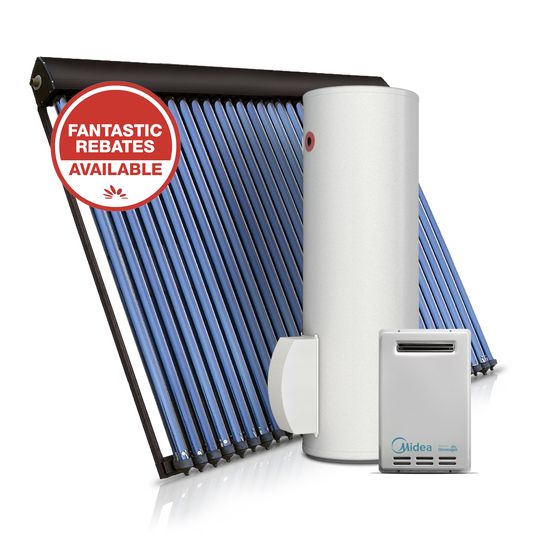 SPLITLINE 300L System with 30 Evacuated Tubes and 20L/min Boost (Natural Gas)